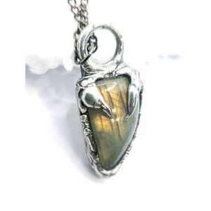 Labradorite wasp stinger necklace